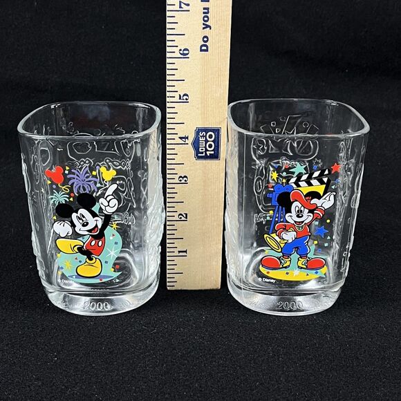 VTG McDonalds Mickey Mouse glasses Walt Disney World Millenium Celebration 2000 - Picture 6 of 12